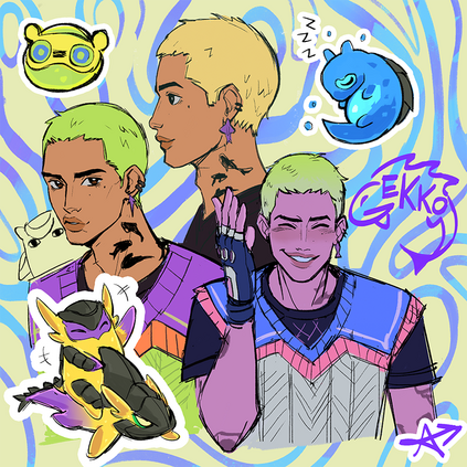 Fanart of Gekko from Valorant!